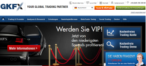 So sieht der Webauftritt von GKFX aus