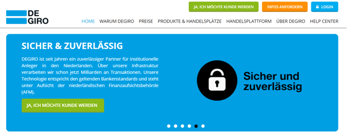 DEGIRO Homepage