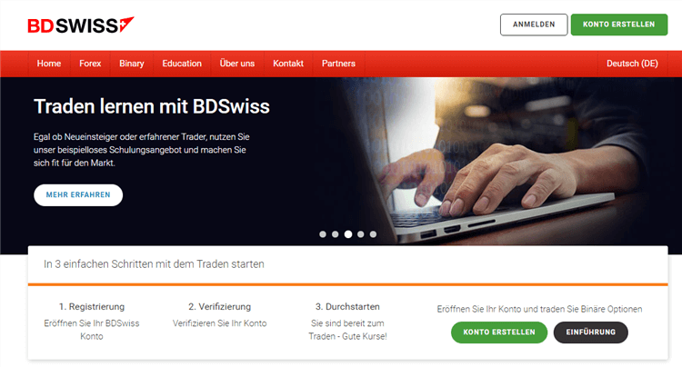 BDSwiss bietet einen umfangreichen "Education"-Bereich