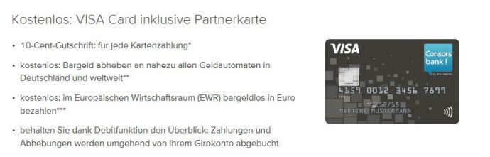 Die VISA Card im Überblick