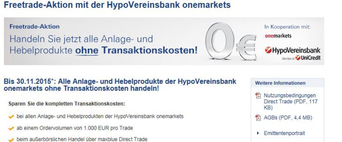 FreeTrade-Aktion im Überblick