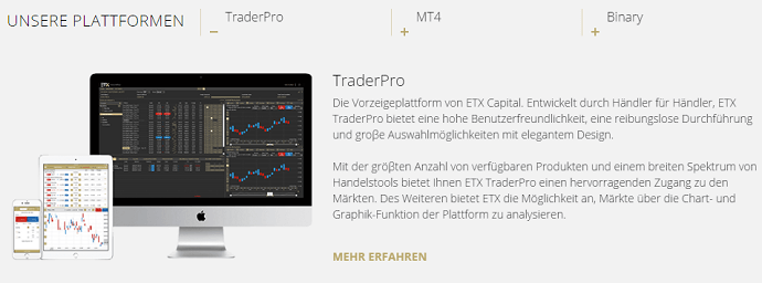 ETX Capital Handelsplattformen