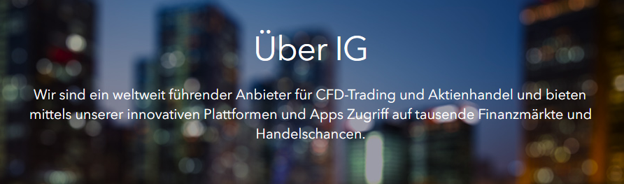 IG ist ein weltweit führender CFD-Trading Anbieter