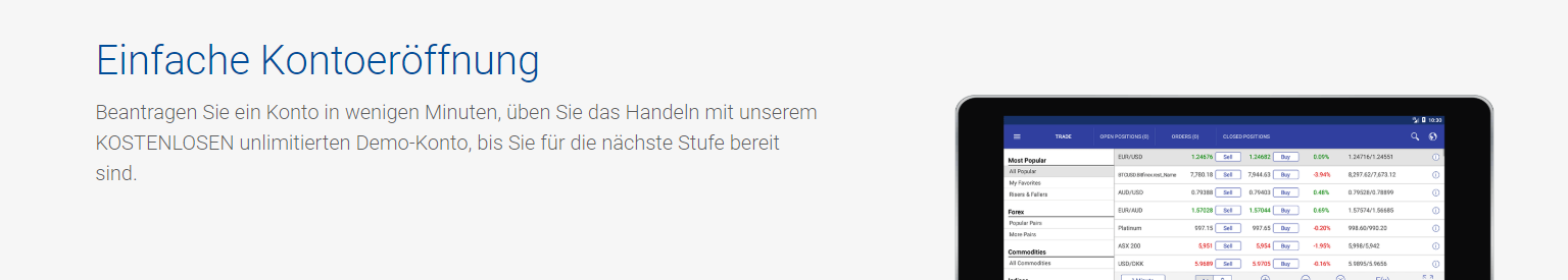 Starten Sie in den Handel mit einem Demokonto bei Plus500