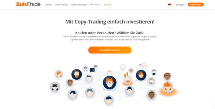 Ein Blick auf die ZuluTrade Website