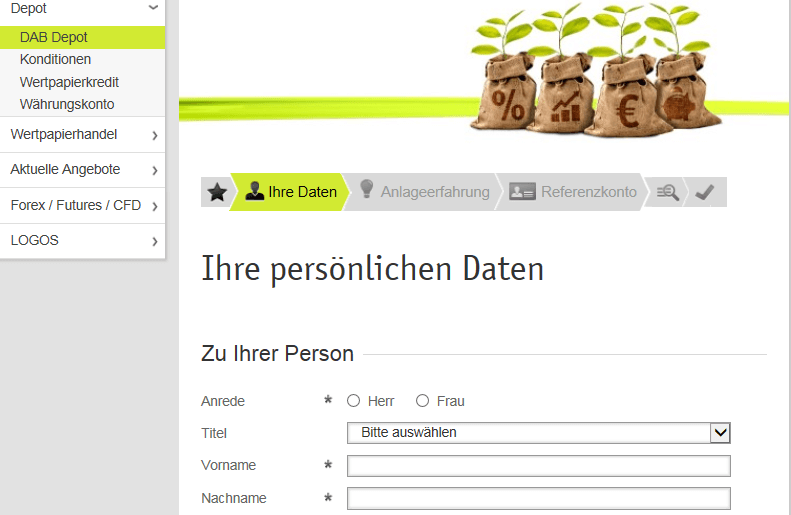 Einrichtung eines DAB-Depots: online und unkompliziert