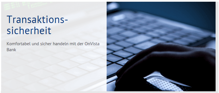 Transaktionssicherheit bei der OnVista Bank