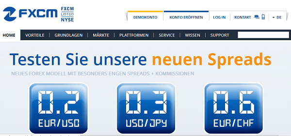 So stellt sich der FXCM auf seiner Webseite vor