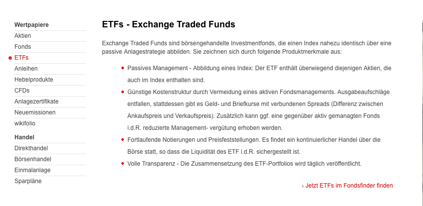 ETFs SBroker