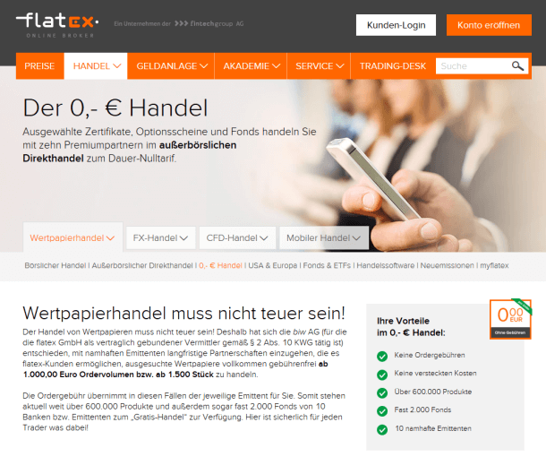 Der 0-Euro-Handel bei Flatex