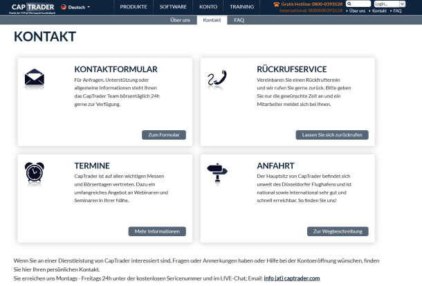 Der Kundensupport von CapTrader