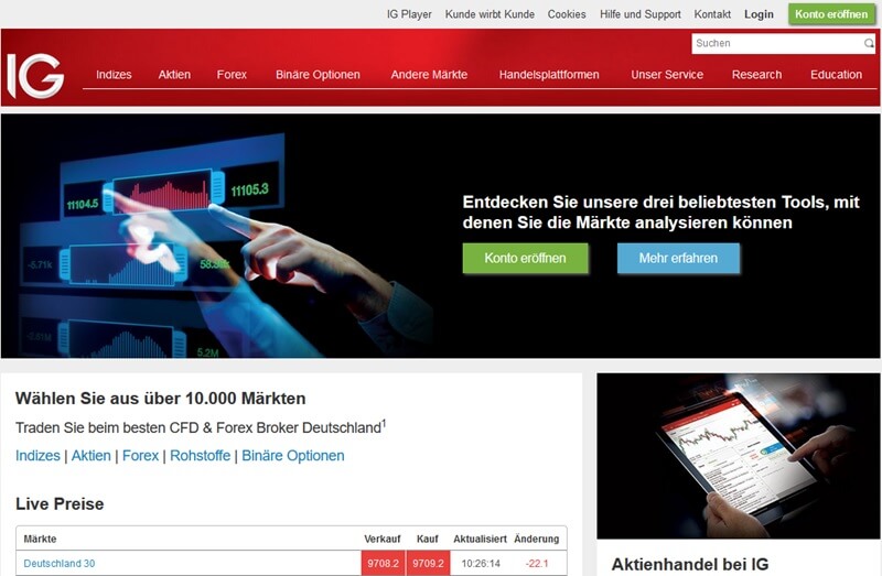 IG Kosten: Wie teuer ist das Traden mit CFDs & Co.