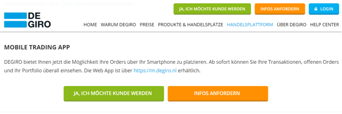 DEGIRO Trading-App