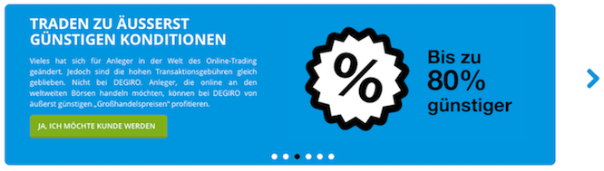 Eines der DEGIRO Markenzeichen ist der günstige Handel