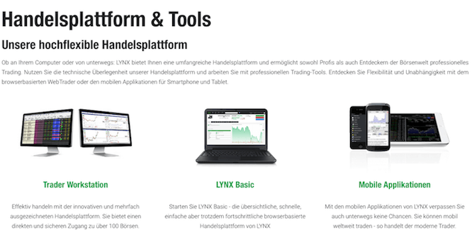 Lynx Handelsplattform Mini Futures