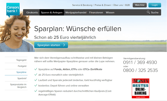 Consorsbank Sparplan