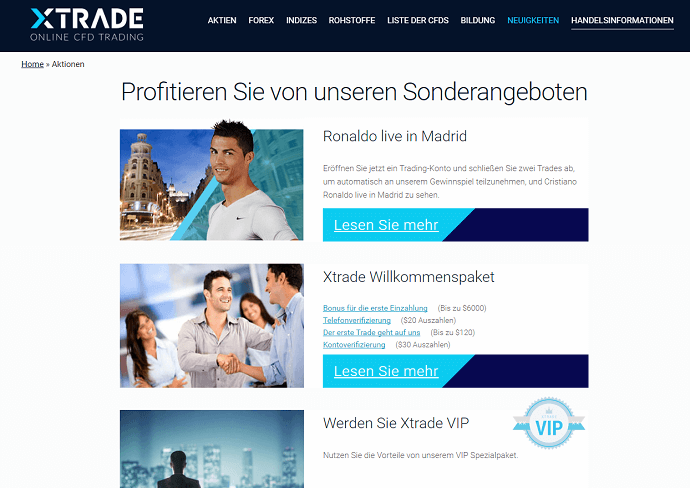 XTrade Aktionen