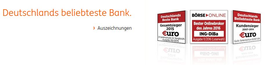 Deutschlands beliebteste Bank erhält auch für sein Depot zahlreiche Auszeichnungen