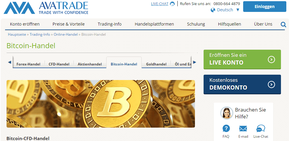 AvaTrade CFD Kryptowährungen