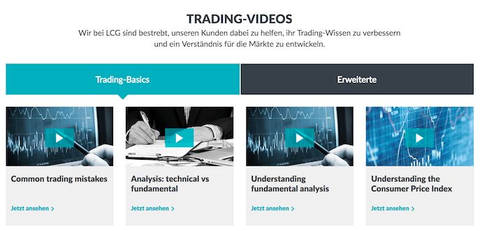 Bei LCG haben Trader zahlreiche Weiterbildungsmöglichkeiten