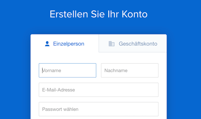 Coinbase Kontoeröffnung