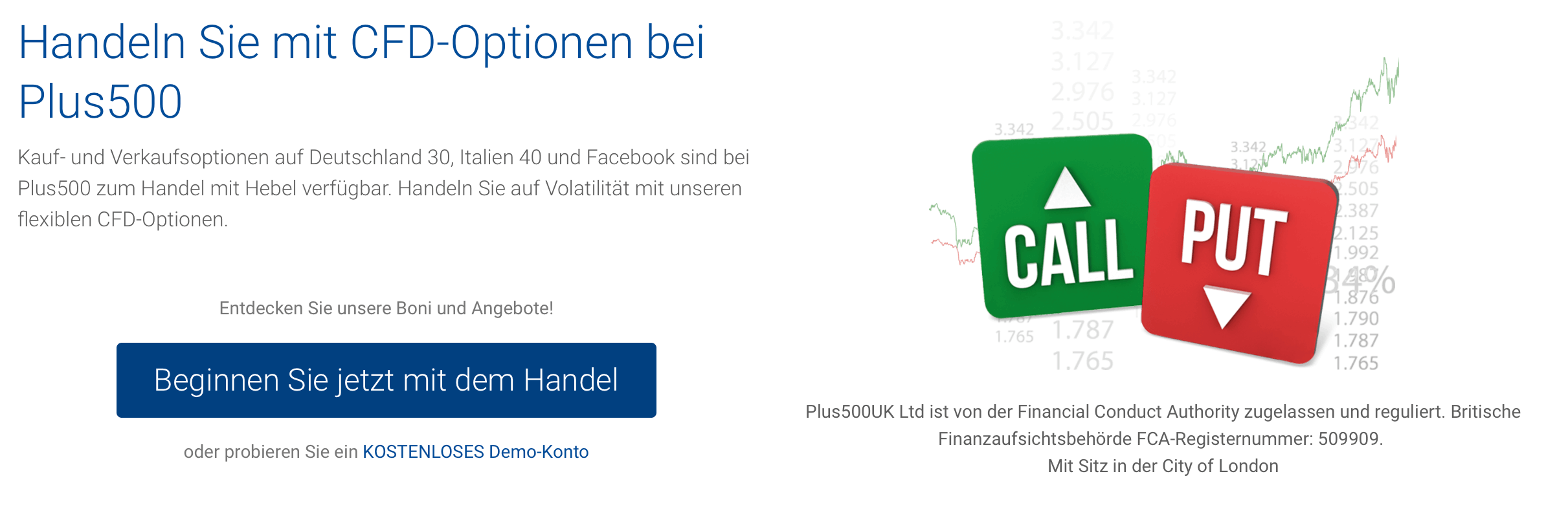 Plus500 Optionen Handel