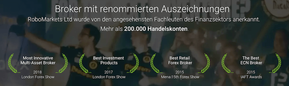 RoboMarkets Auszeichnungen