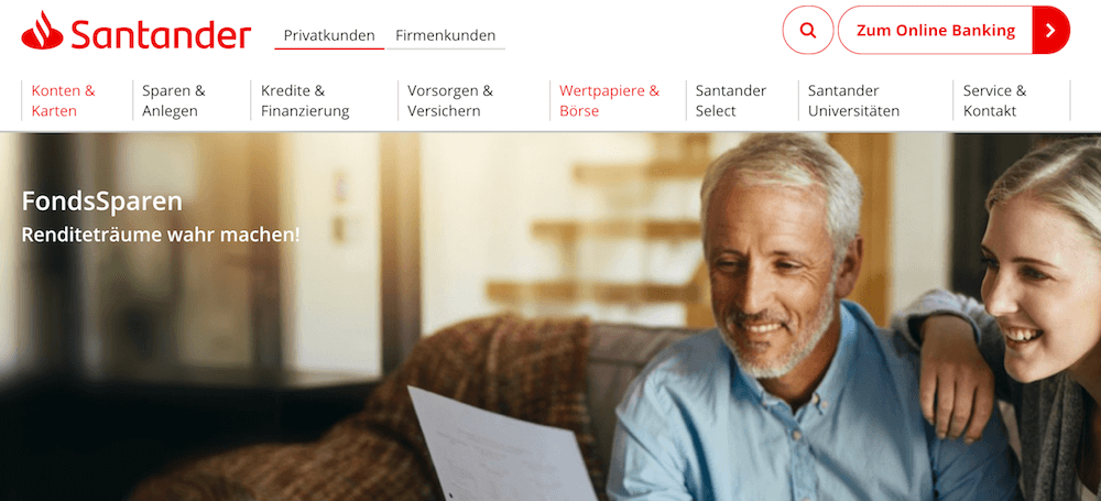 Santander Bank Fondssparplan