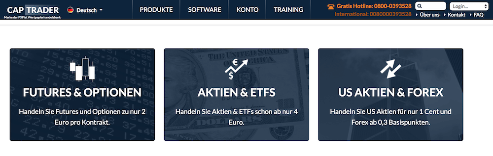 CapTrader Handelsprodukte