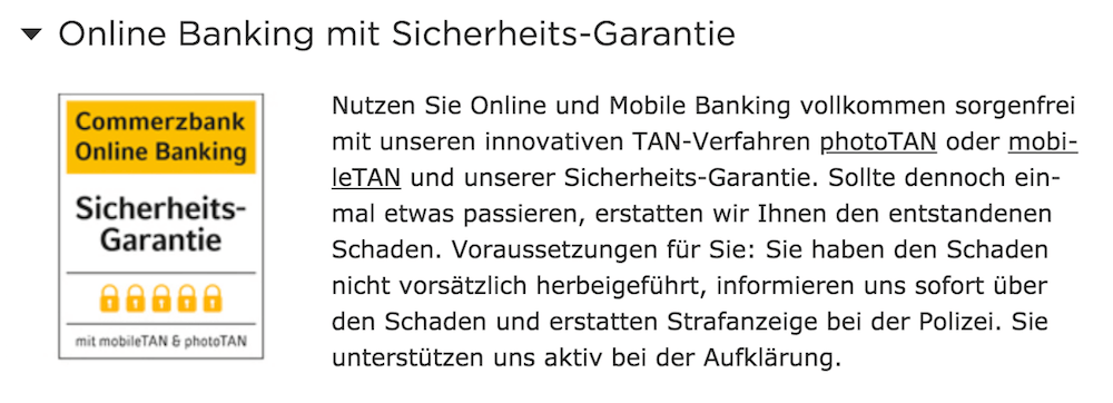 Commerzbank Online Banking Sicherheit