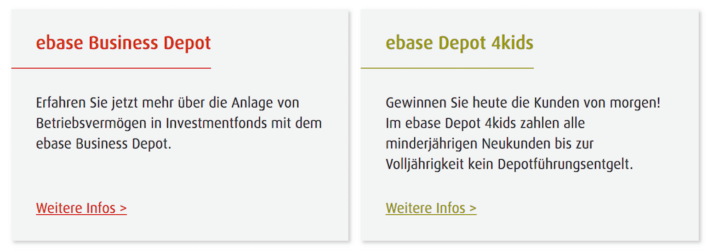 ebase Depot für Kinder