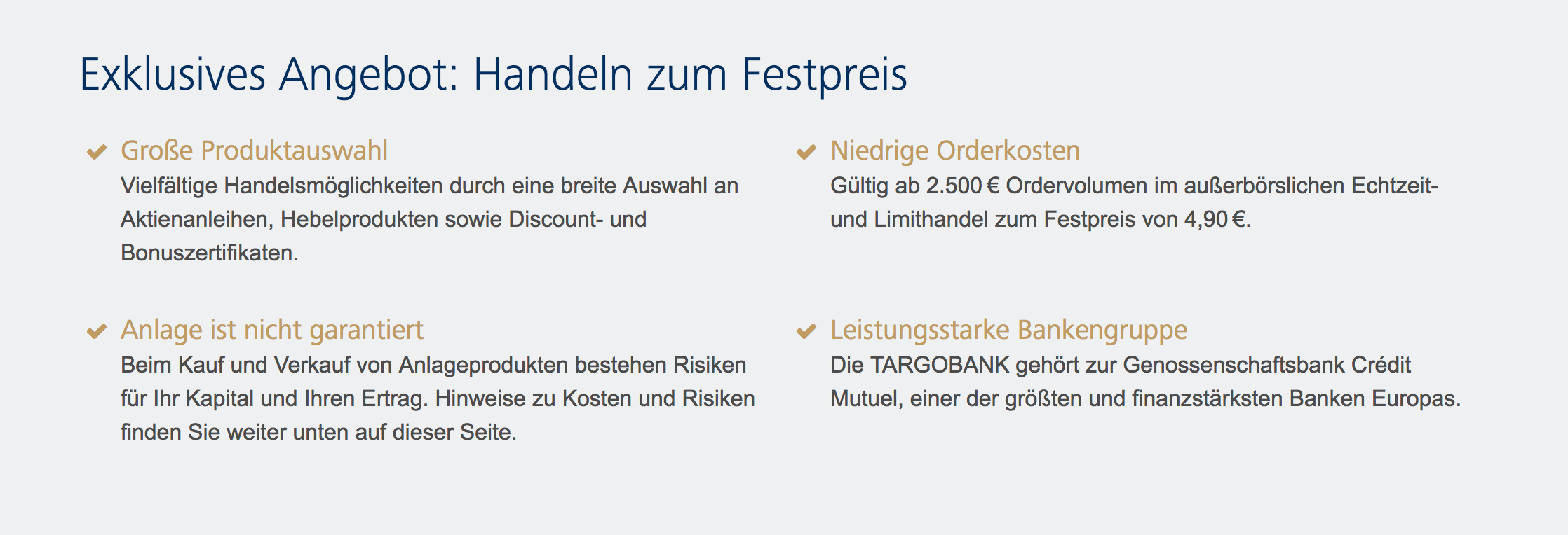 Vorteile der targobank Flat-Fee im Überblick