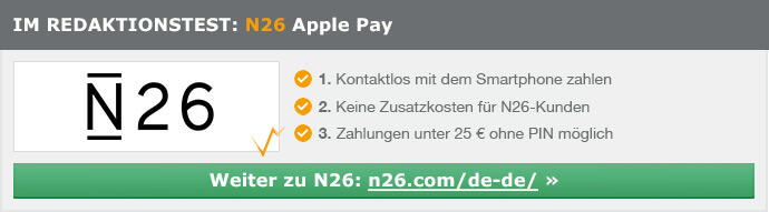 N26 Apple Pay Firmenkonto