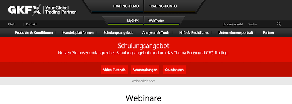 GKFX Schulungsangebot
