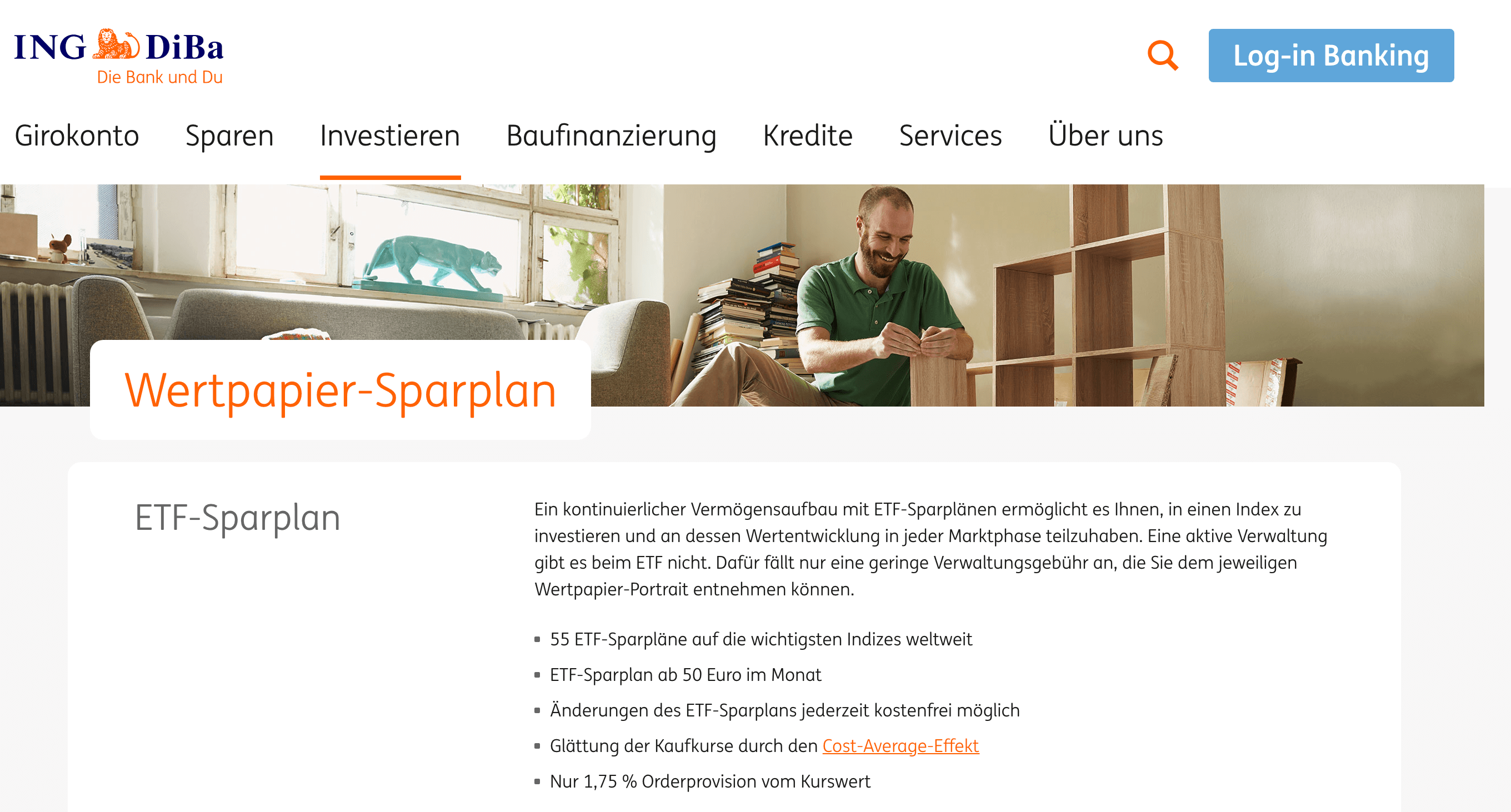 ING-DiBa ETF-Sparpläne