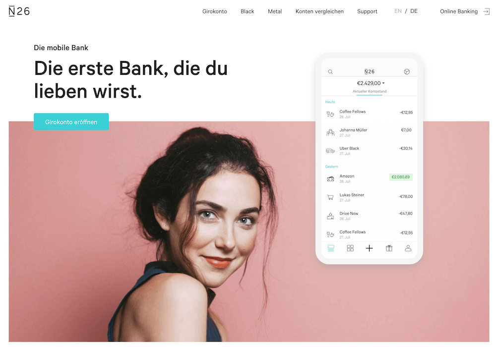 N26 Homepage