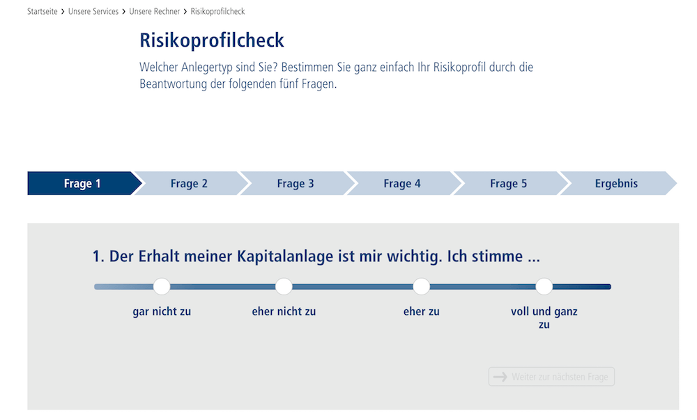 Union Investment Risikoprofilcheck