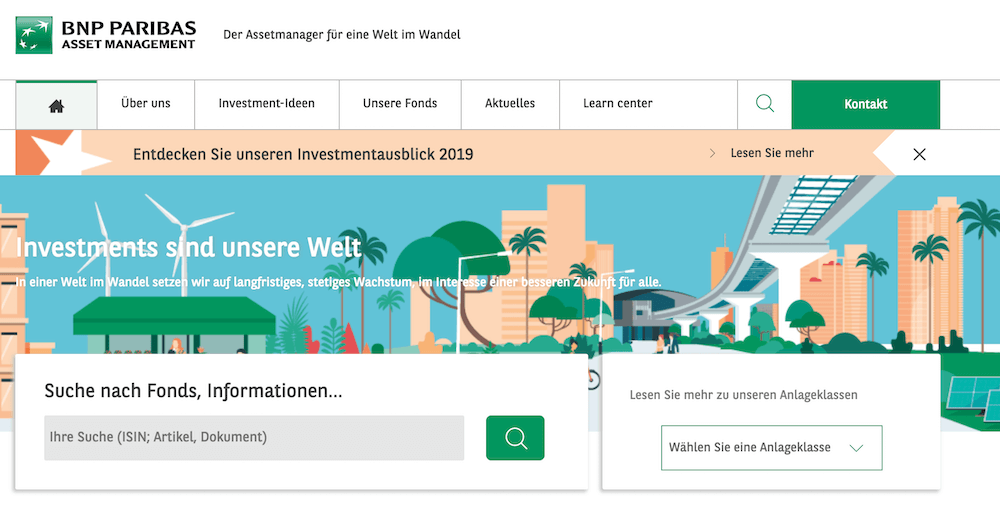 BNP Paribas Webseite