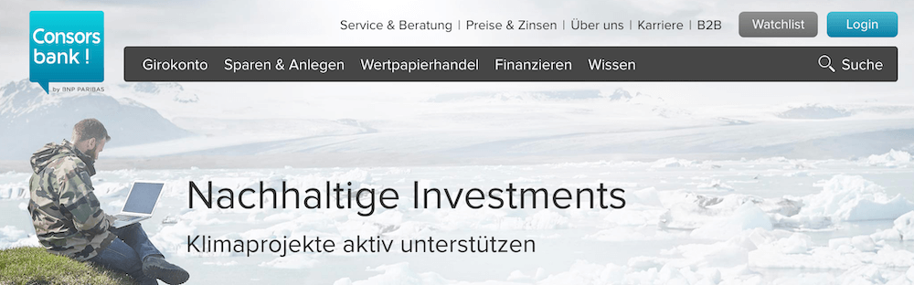 Consorsbank nachhaltige Investments