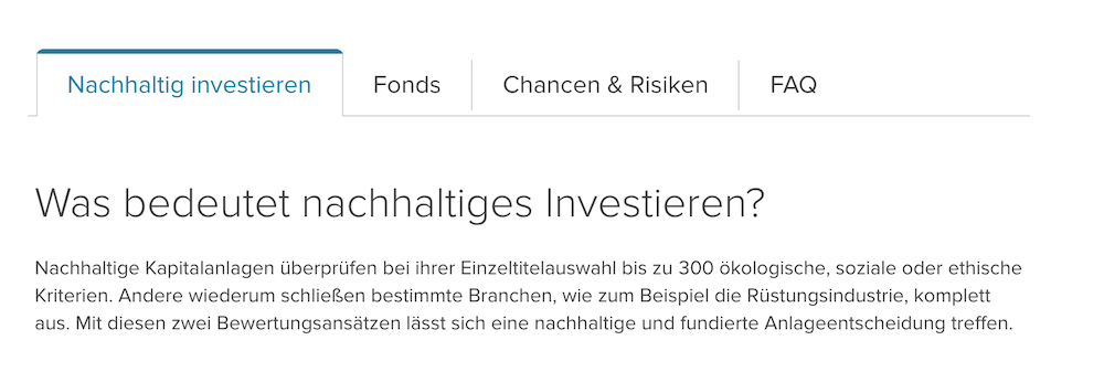 Consorsbank Erklärung Nachhaltiges Investments