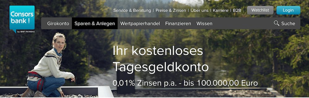 Consorsbank Tagesgeld