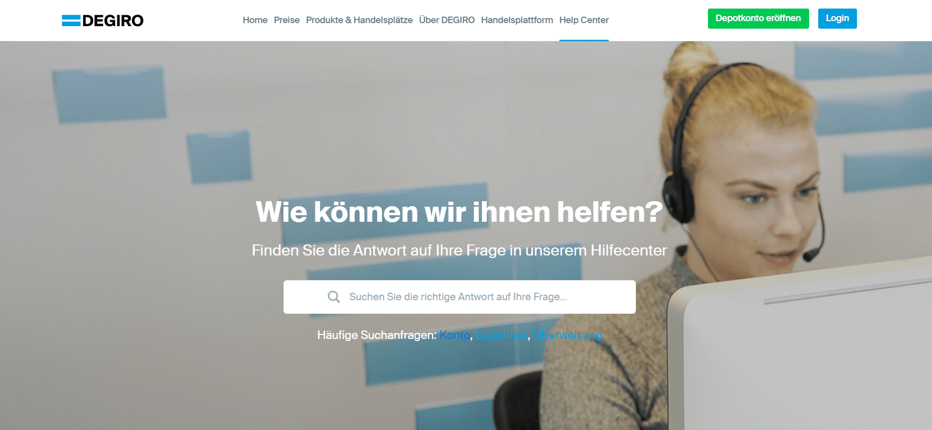 DEGIRO Webseite