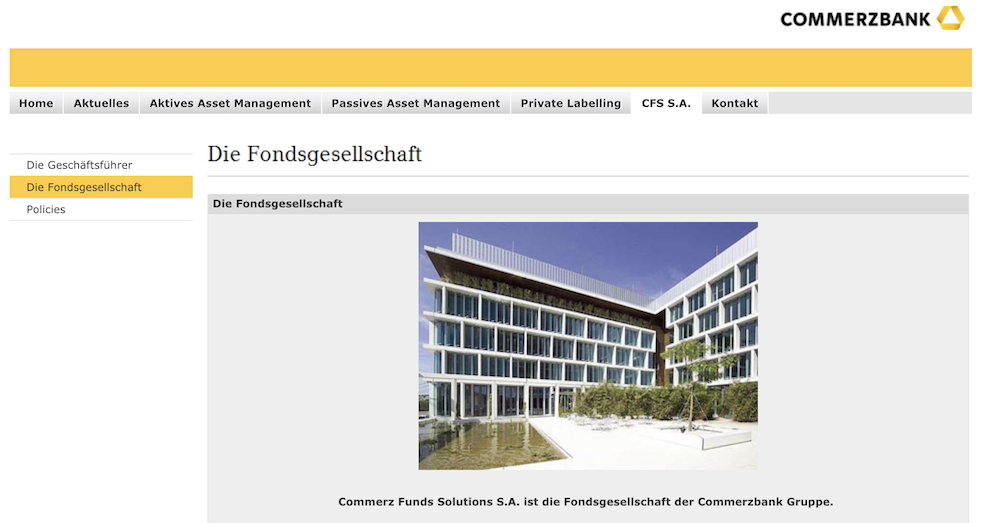 Commerzbank ComStage Fondsgesellschaft