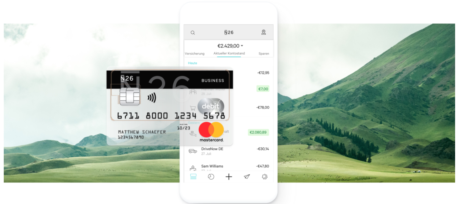 N26 bietet auch Konten für Selbstständige