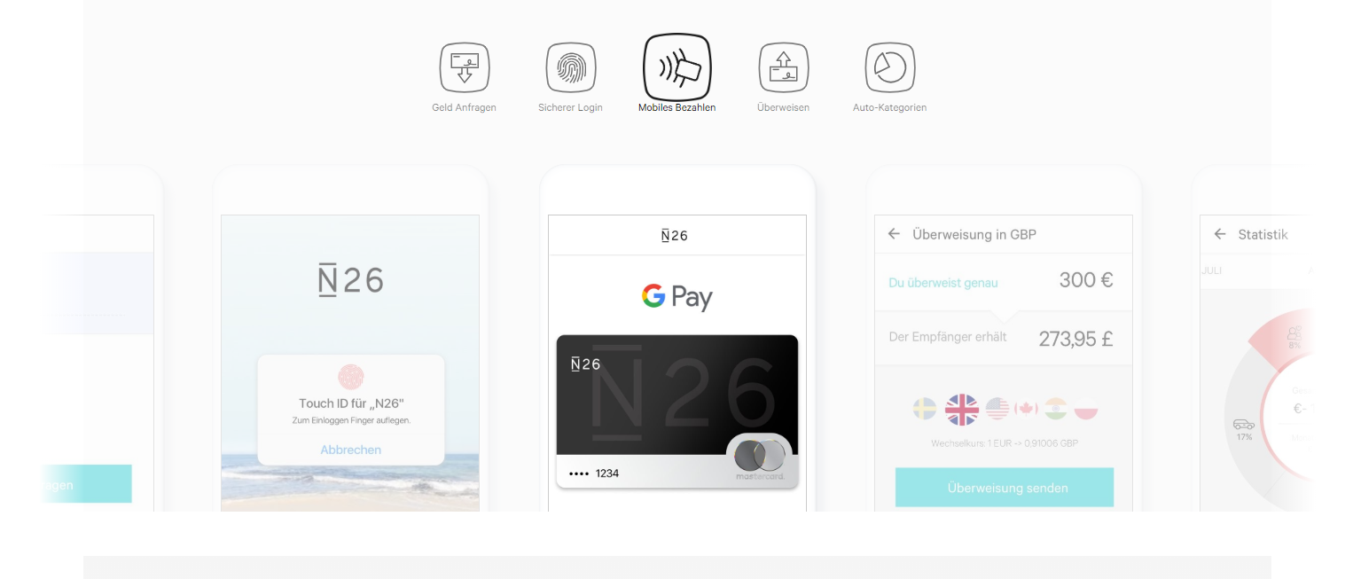 Sie können mit N26 auch Google Pay nutzen 