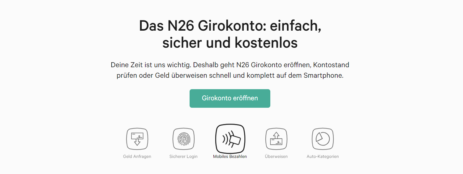 Die N26 bietet ein einfaches, sicheres & kostenloses Girokonto