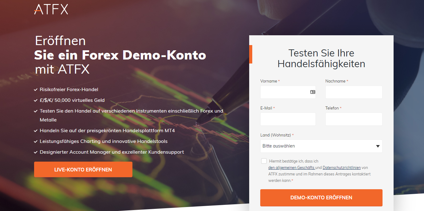 Starten Sie in den Handel mit einem Demo-Konto bei ATFX