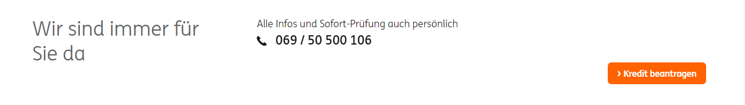 Der Kundensupport der ING