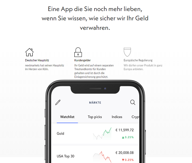 nextmarkets trading app funktionen