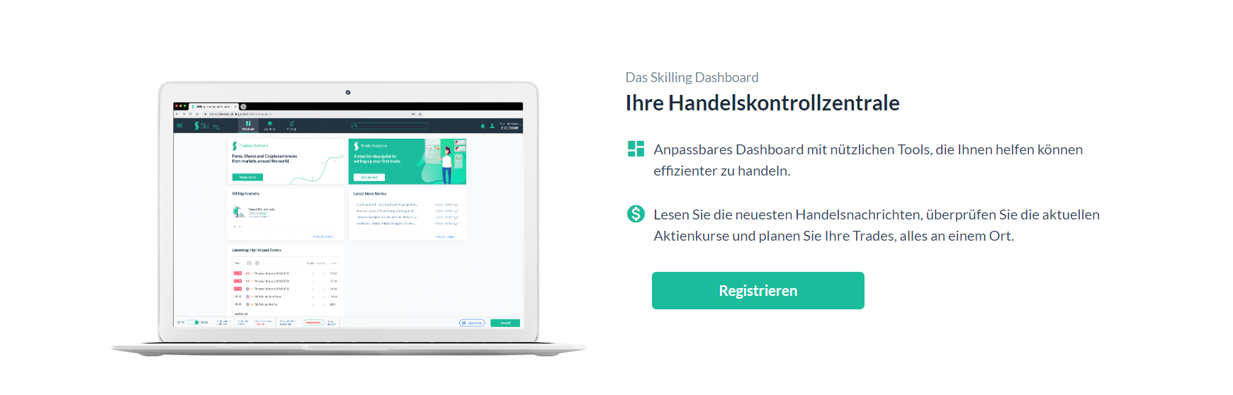 Das Skilling Dashboard - Die Handelskontrollzentrale